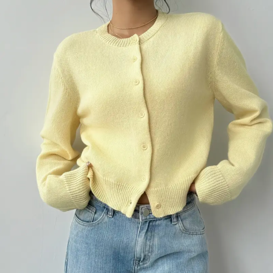 Hailey cropped crew neck cardigan – image 18