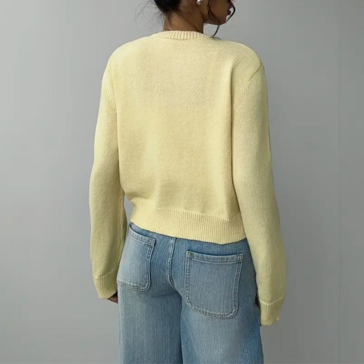 Hailey cropped crew neck cardigan – image 19