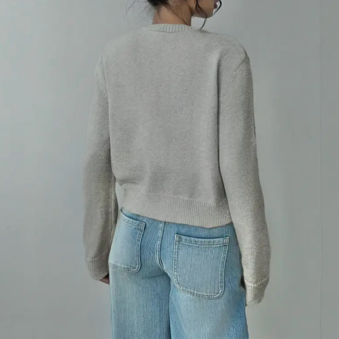Hailey cropped crew neck cardigan – image 8