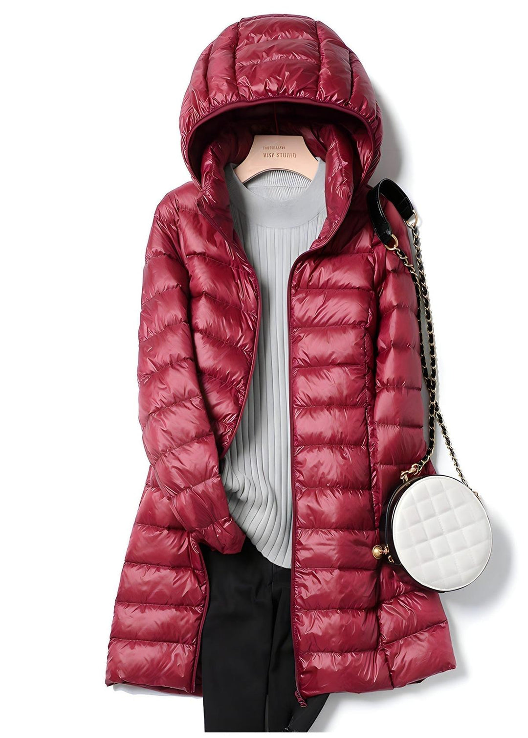Teagan long puffer coat with removable hood – image 9