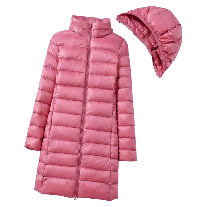 Teagan long puffer coat with removable hood – image 2