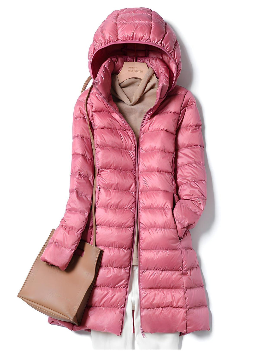 Teagan long puffer coat with removable hood – image 3
