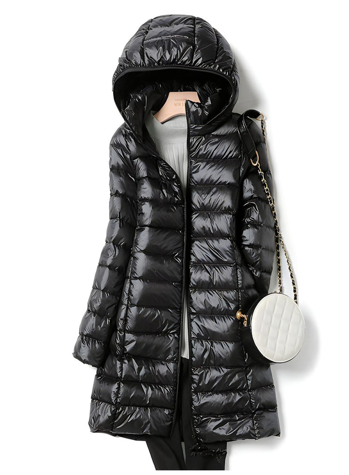 Teagan long puffer coat with removable hood – image 4