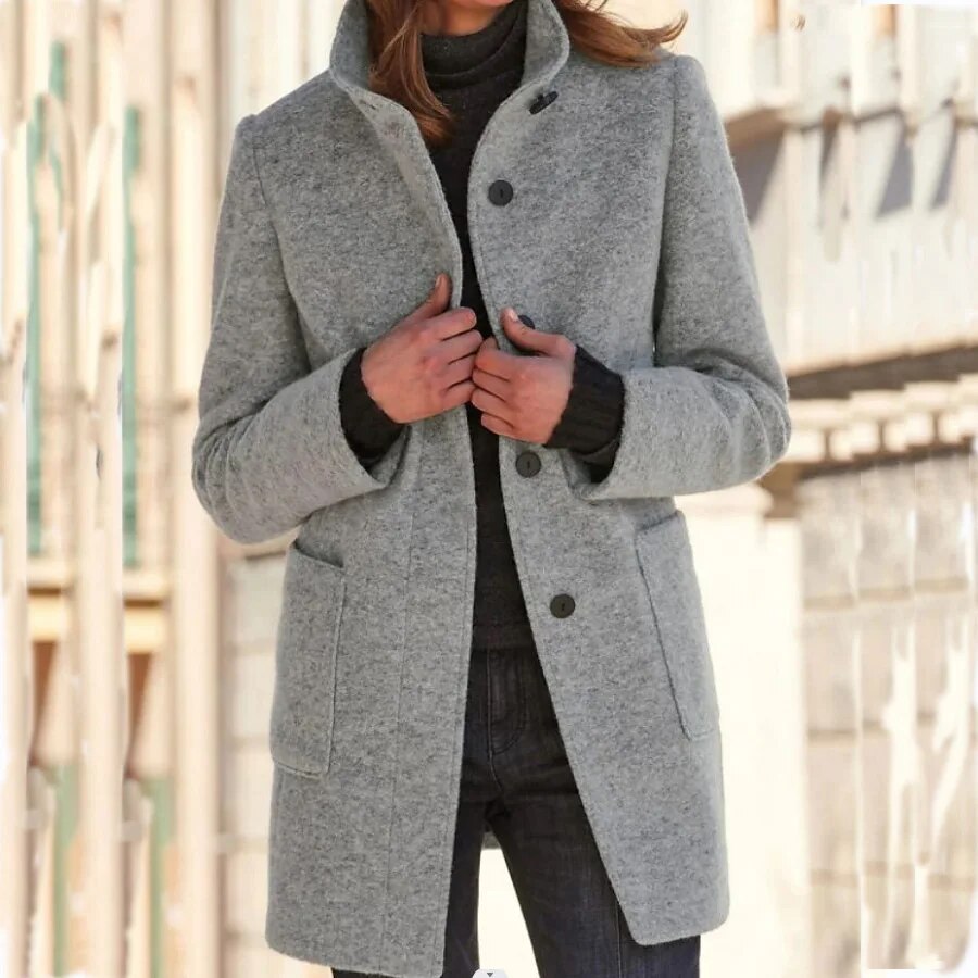 Blair stand collar wool coat