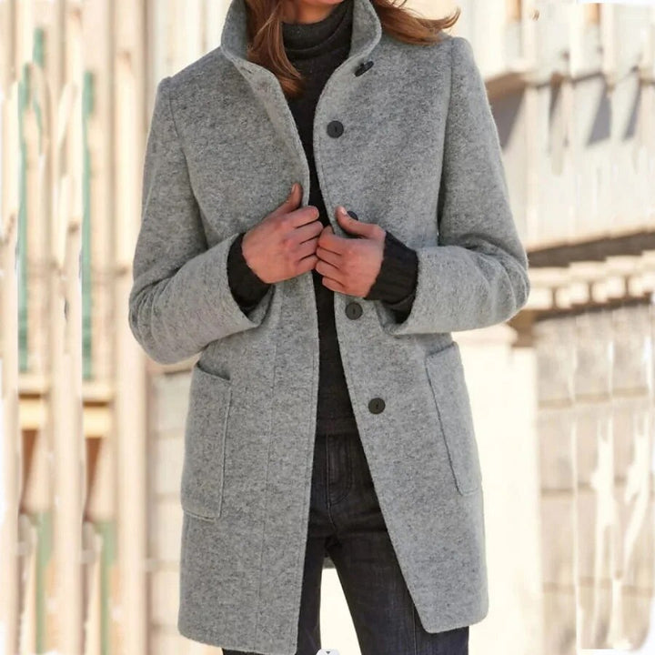 Blair stand collar wool coat