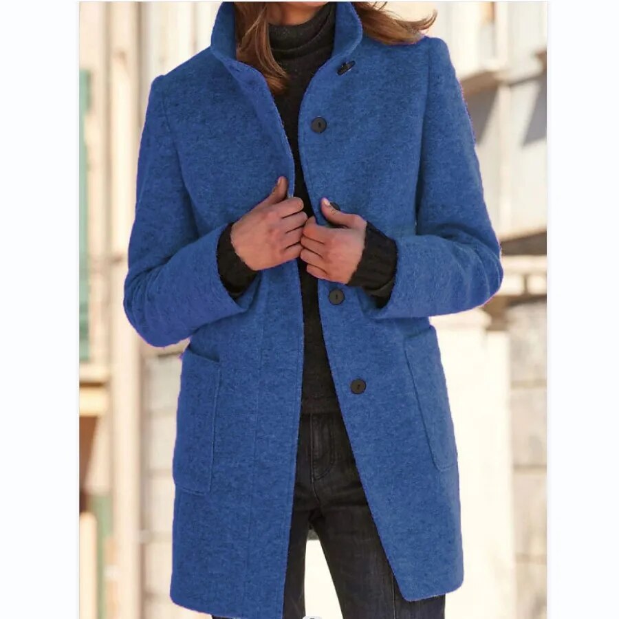 Blair stand collar wool coat – image 2