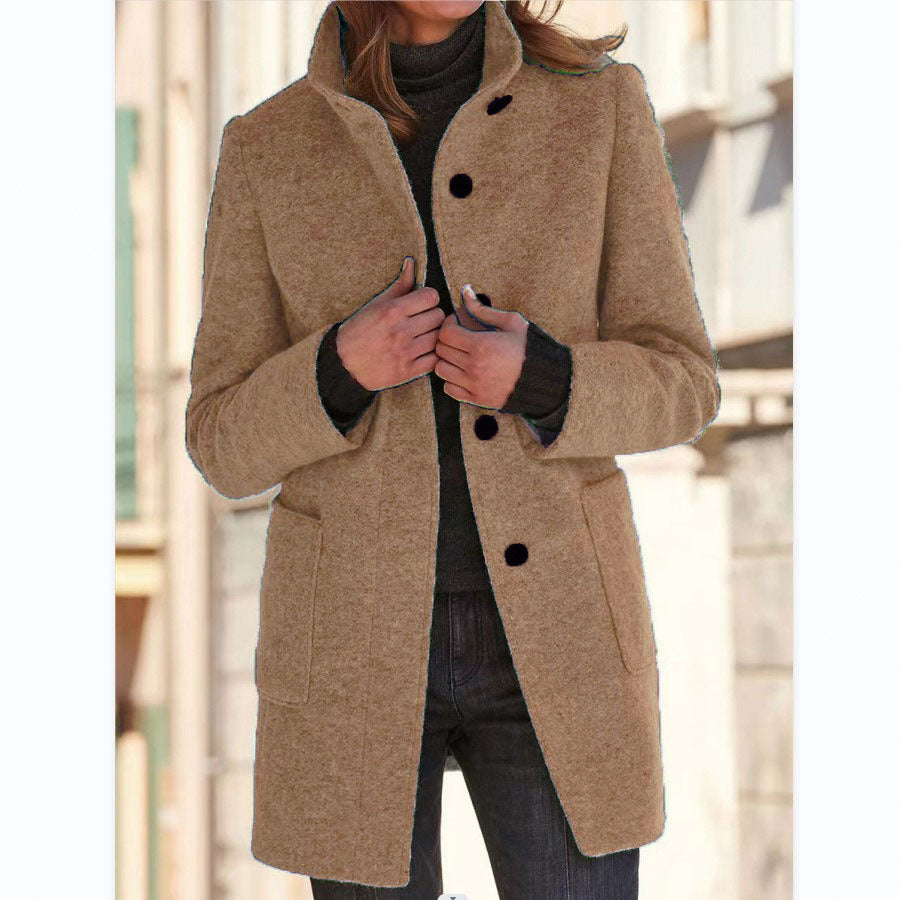 Blair stand collar wool coat – image 7