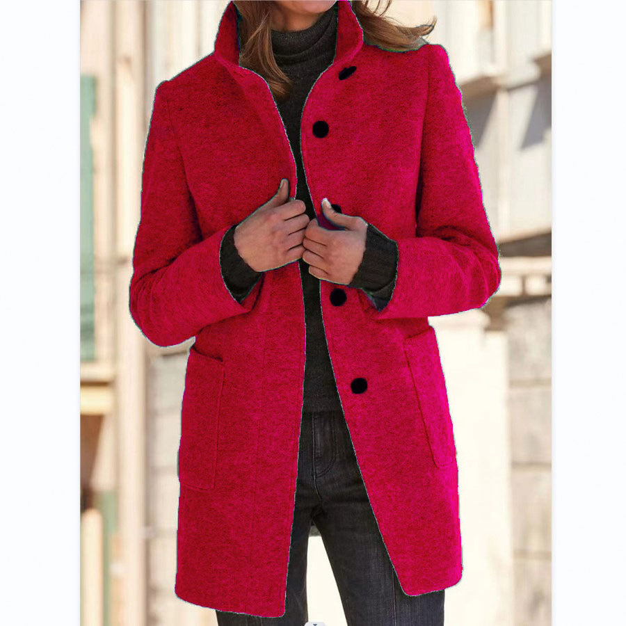 Blair stand collar wool coat – image 13