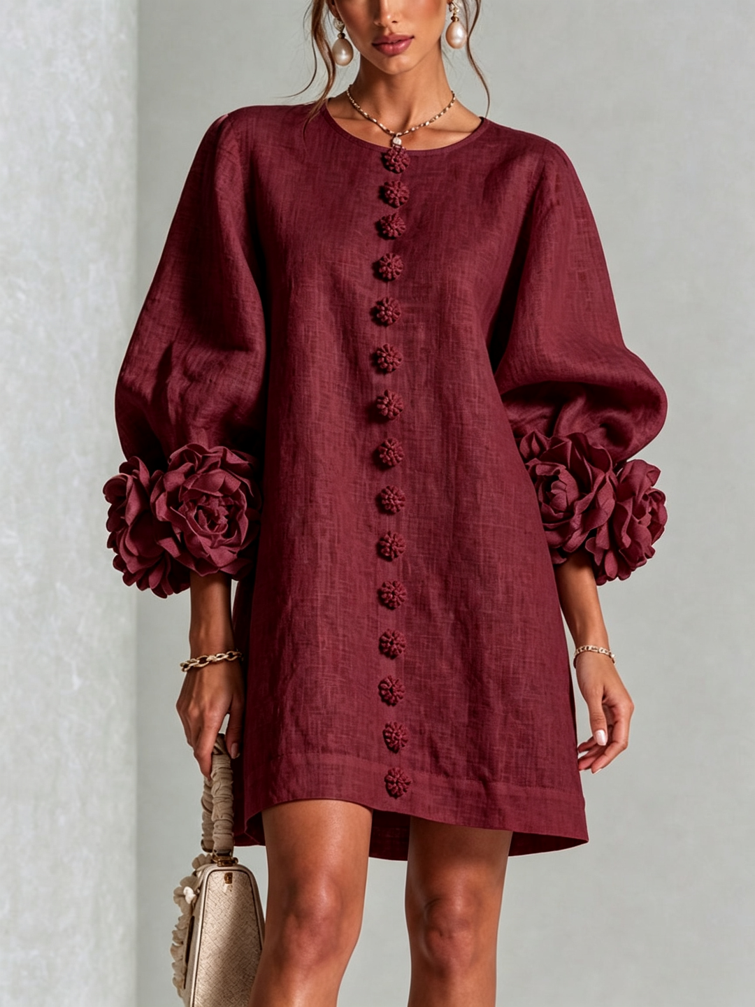 Bridget rose cuff A line dress – image 10