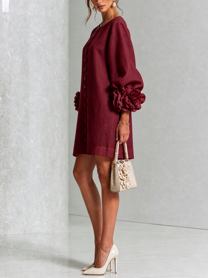 Bridget rose cuff A line dress – image 38