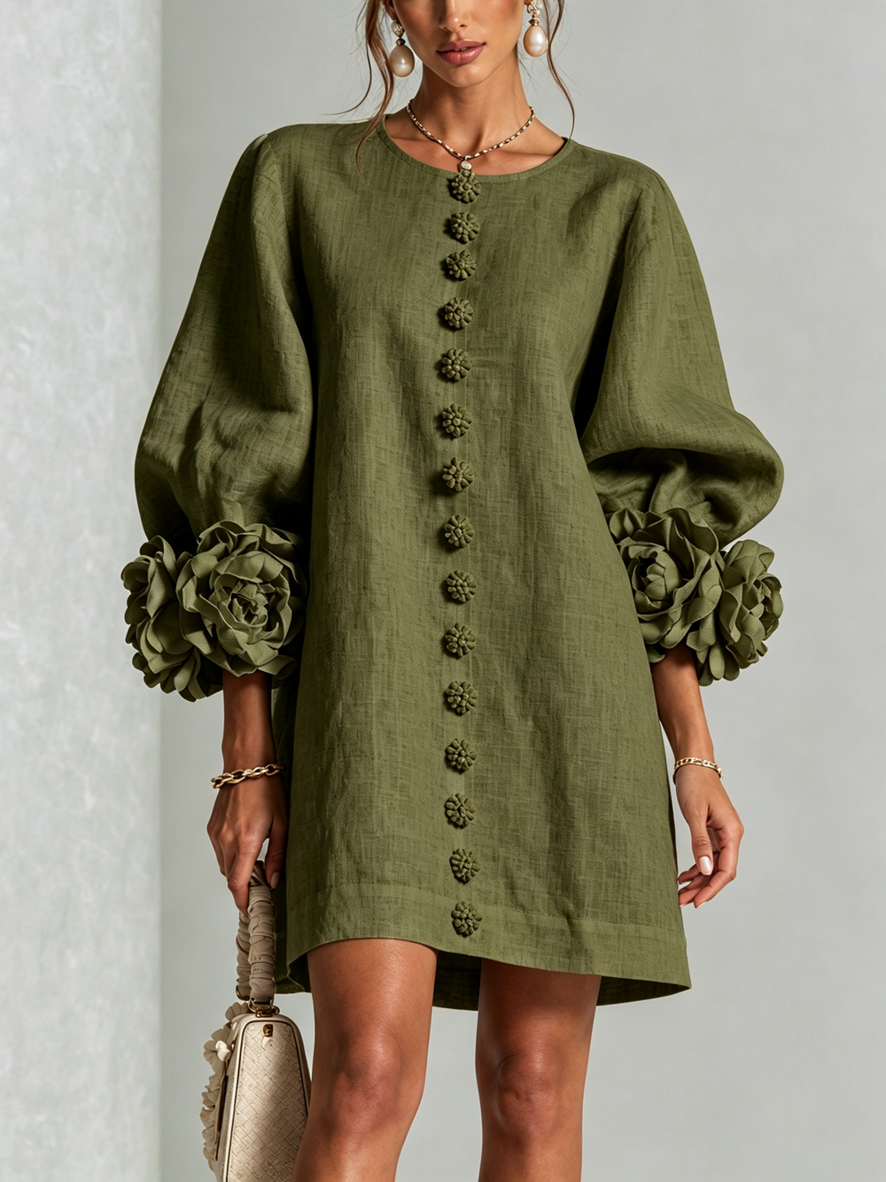 Bridget rose cuff A line dress – image 3