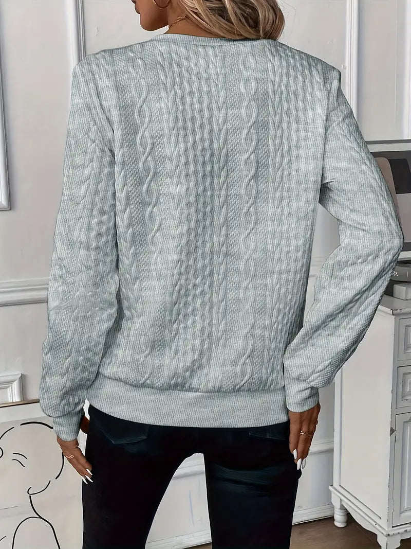 Rosalind cable knit quarter zip sweater – image 12