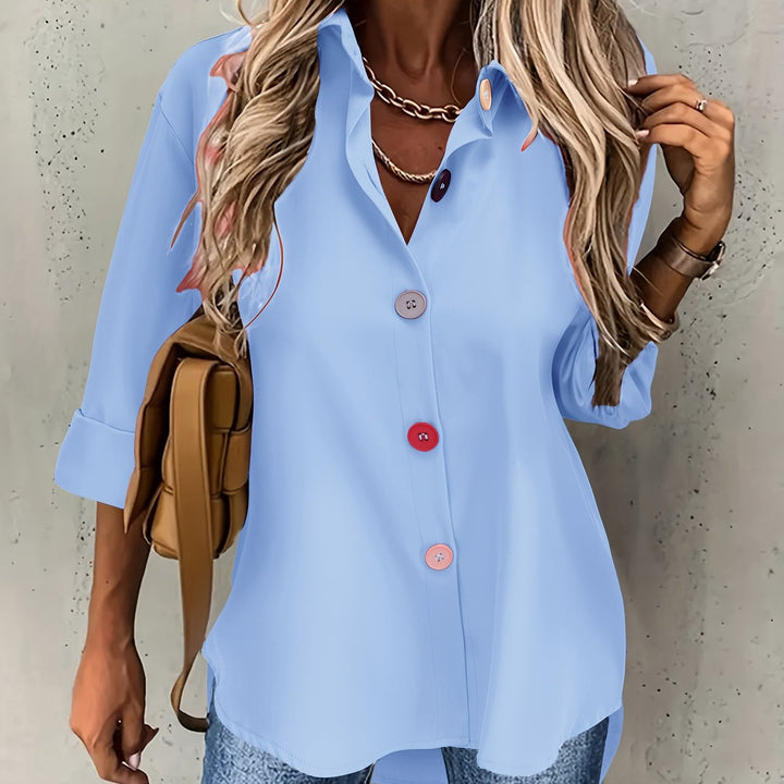 Hollis button front collared blouse – image 7