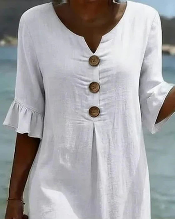 Avalon button front loose fit dress – image 13