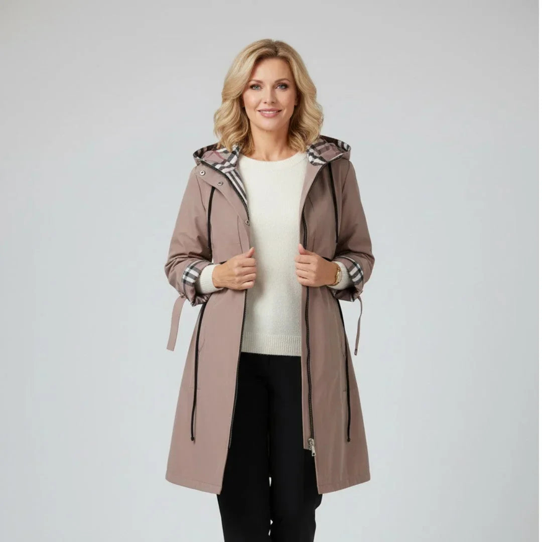 Anouk longline zip up hooded coat