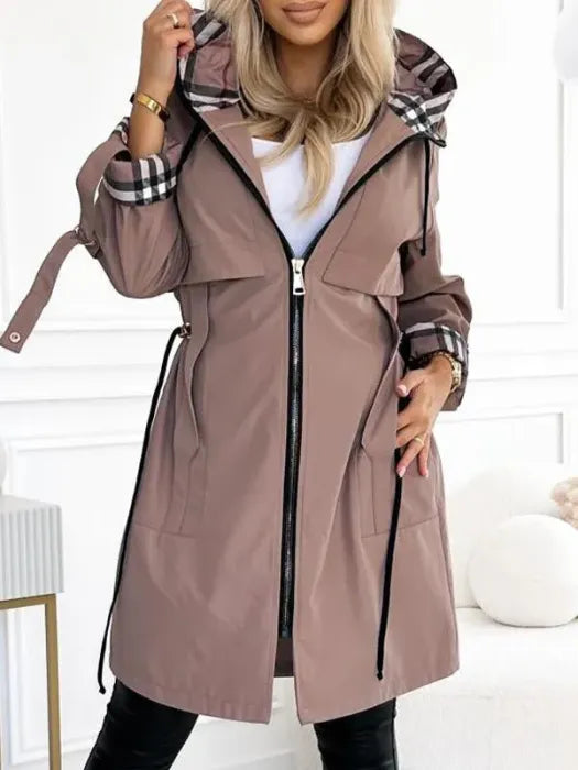 Anouk longline zip up hooded coat – image 2