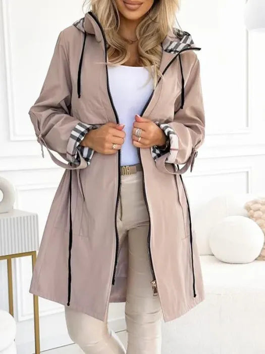 Anouk longline zip up hooded coat – image 3