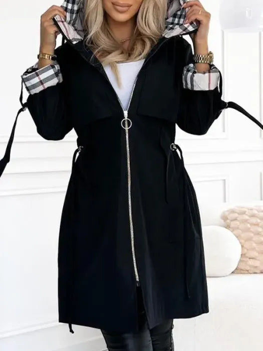 Anouk longline zip up hooded coat – image 5
