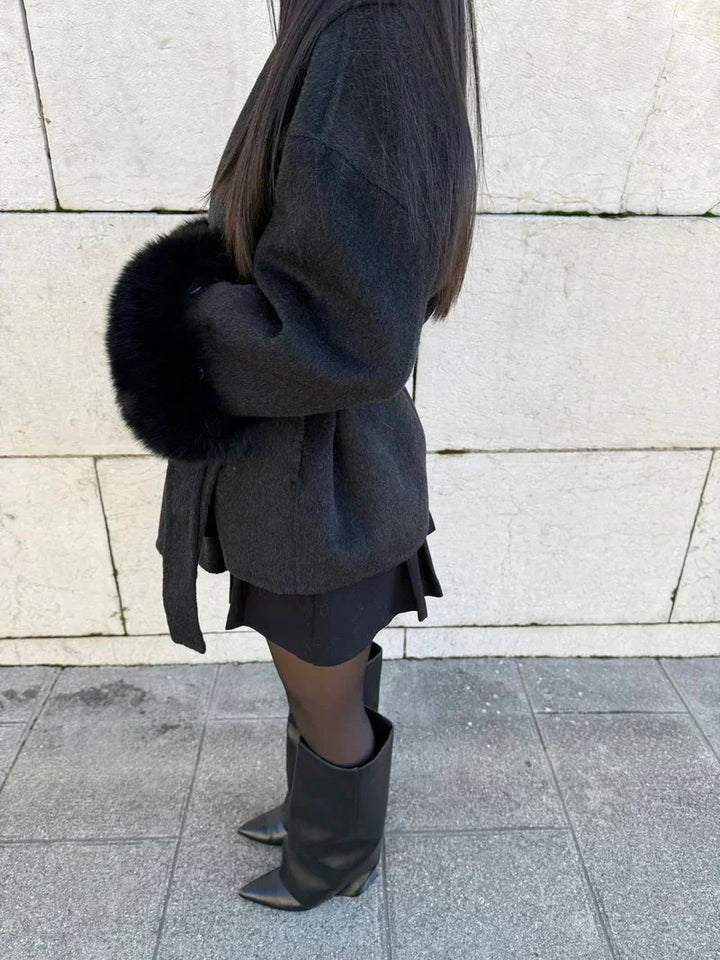 Diana belted oversized wrap coat – image 10