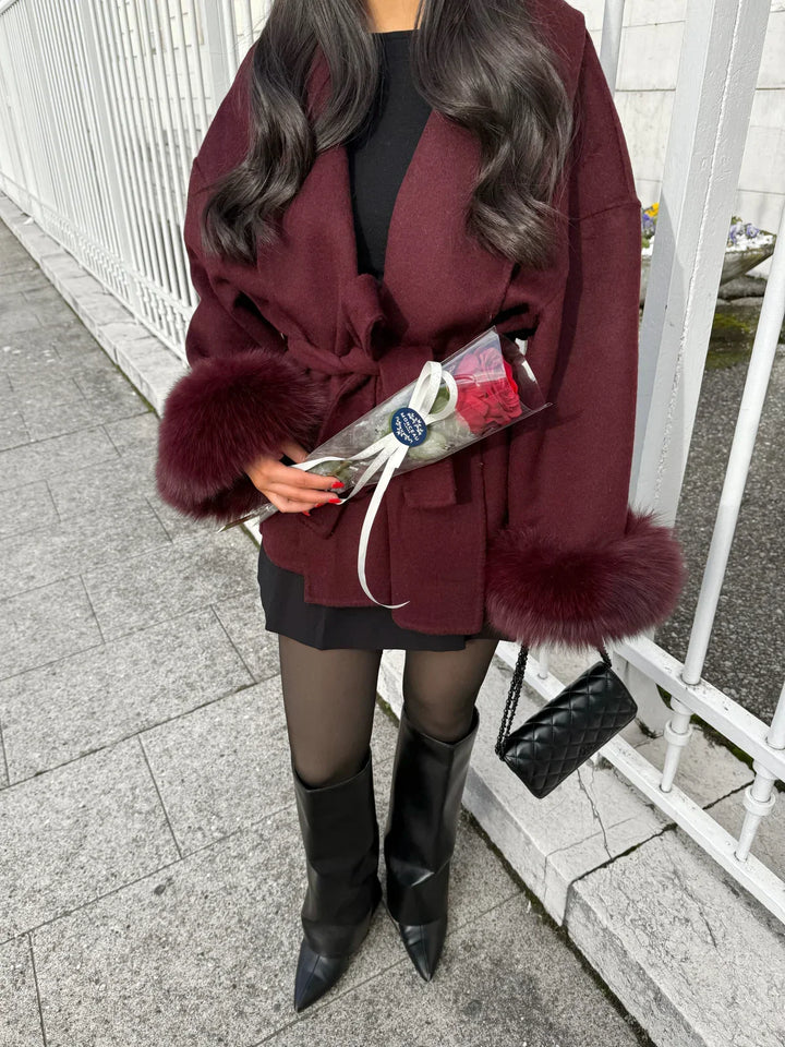 Diana belted oversized wrap coat – image 11