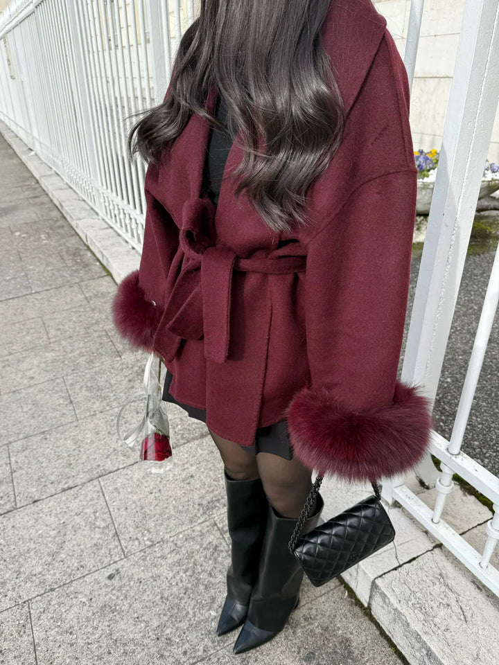 Diana belted oversized wrap coat – image 12