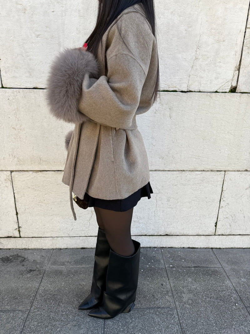 Diana belted oversized wrap coat – image 2