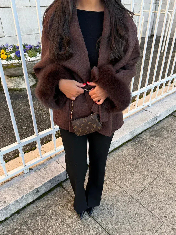 Diana belted oversized wrap coat – image 5