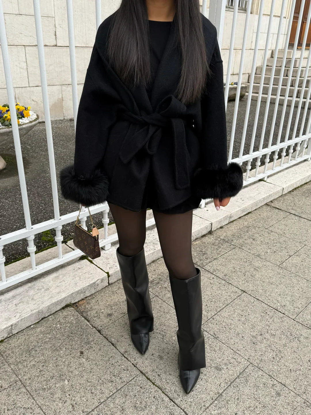 Diana belted oversized wrap coat – image 9