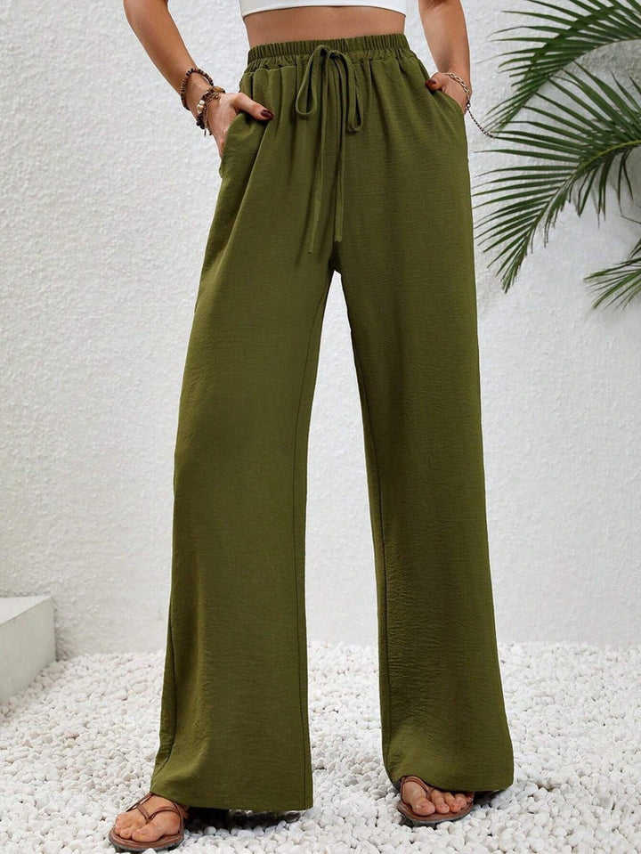 Eliza draped wide leg tailored pants – image 3