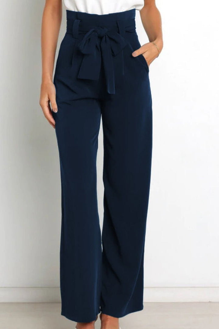 Abigail slim fit wide leg pants