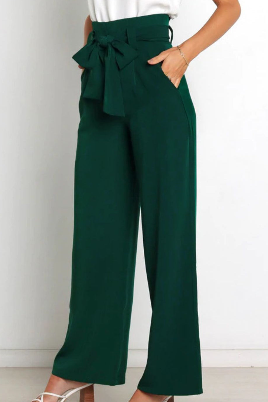 Abigail slim fit wide leg pants – image 24