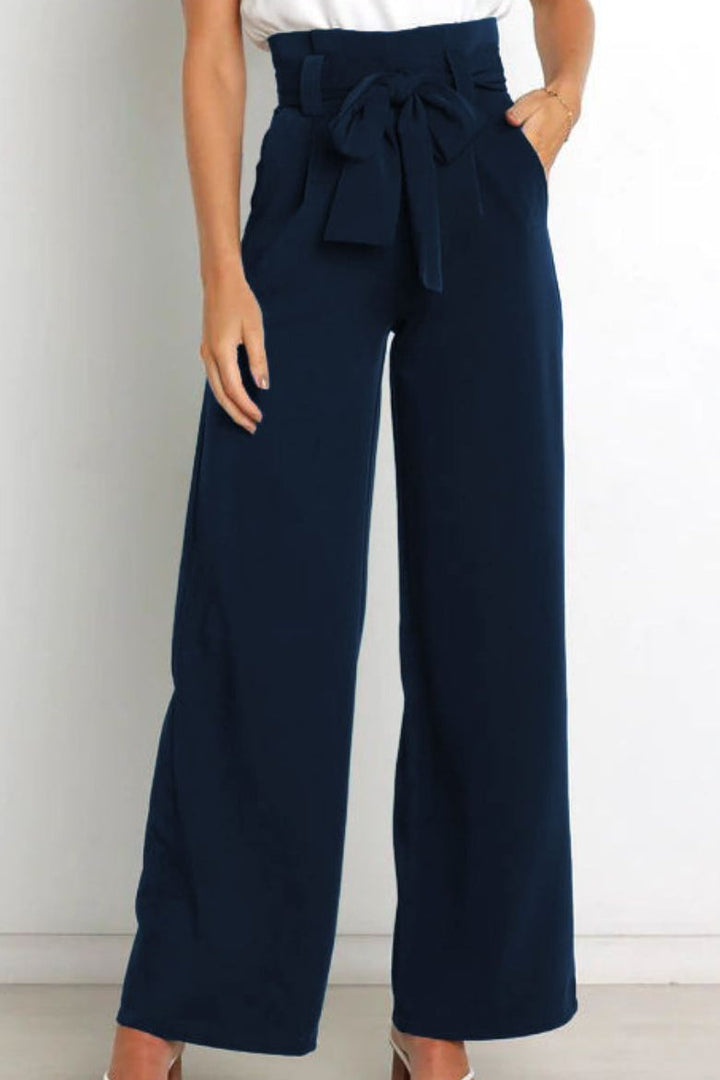 Abigail slim fit wide leg pants – image 25