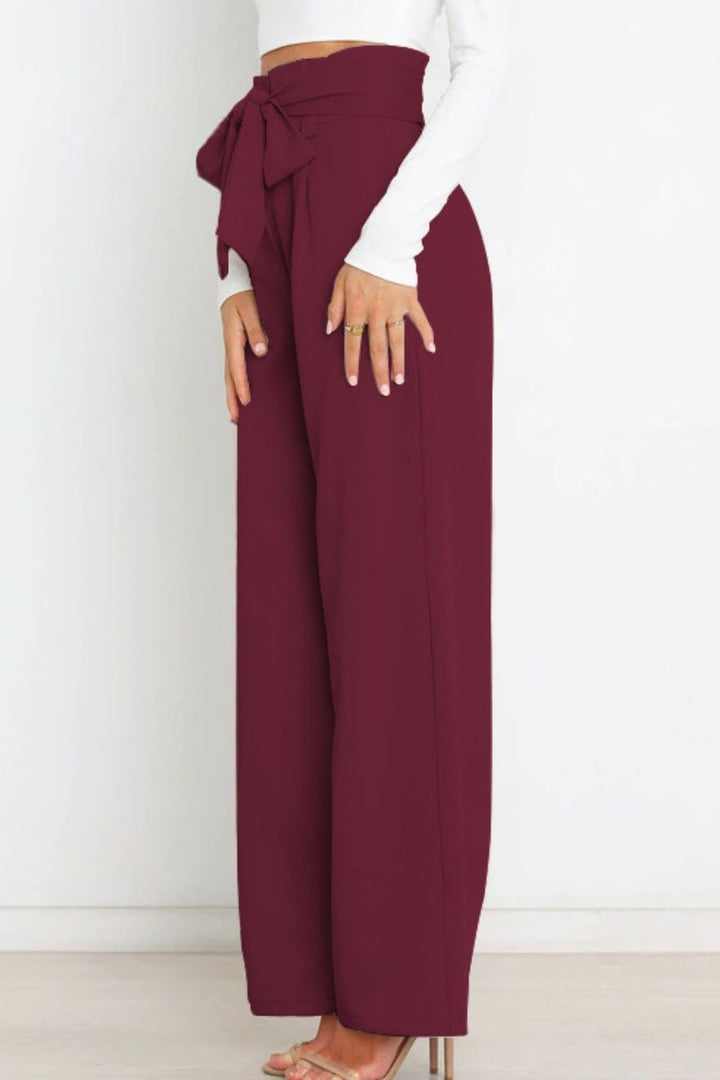 Abigail slim fit wide leg pants – image 27