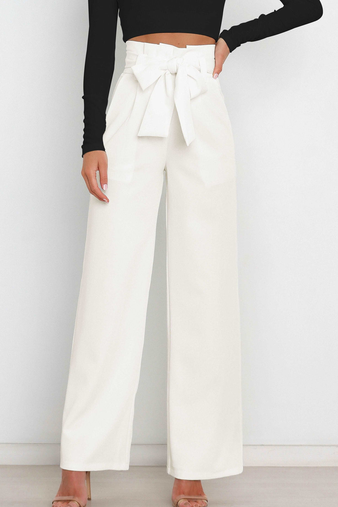 Abigail slim fit wide leg pants – image 8