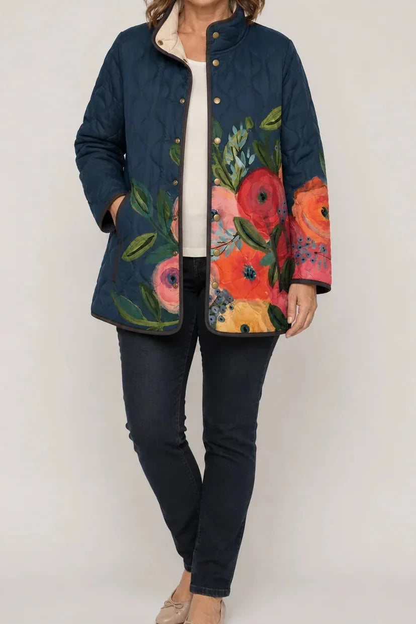 Paisley floral print quilted puffer jacket – image 17