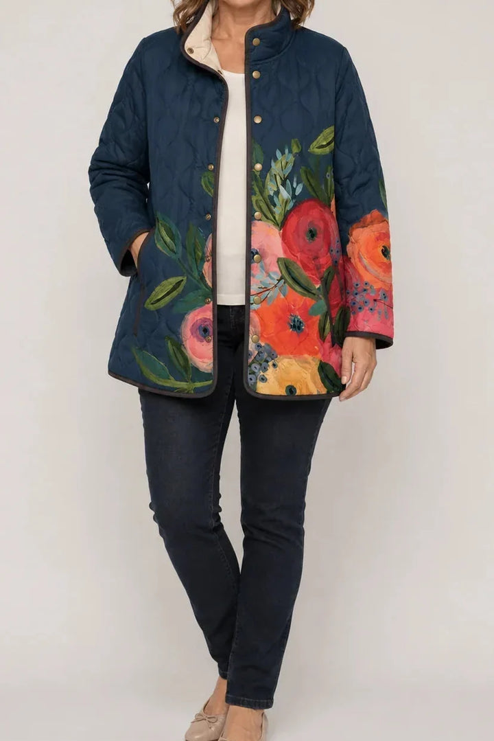 Paisley floral print quilted puffer jacket – image 17