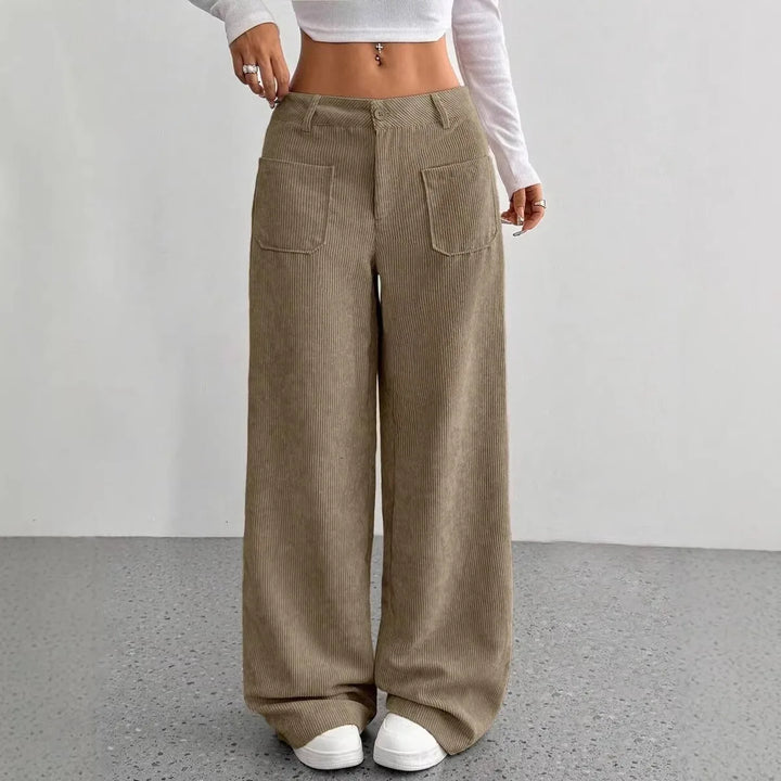 Kamila high waist ribbed wide leg pants – image 6