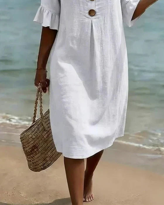 Avalon button front loose fit dress – image 14