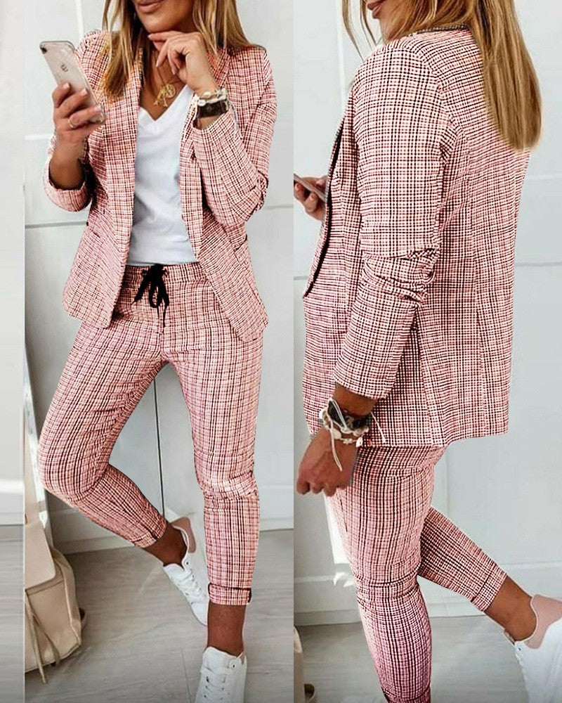 Noelani fitted blazer pant suit with wide leg pants – image 6