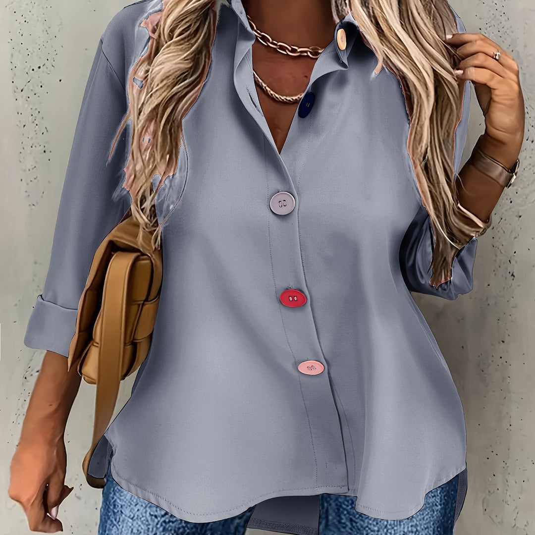 Hollis button front collared blouse – image 4
