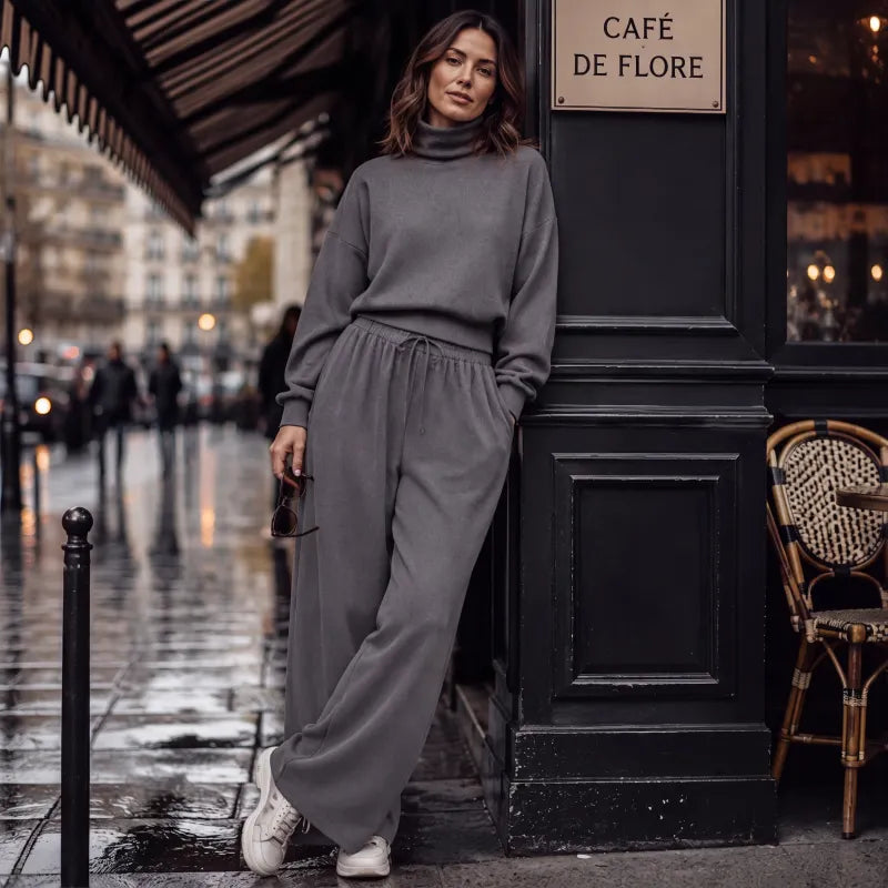 Zara turtleneck and wide leg pants set – image 3