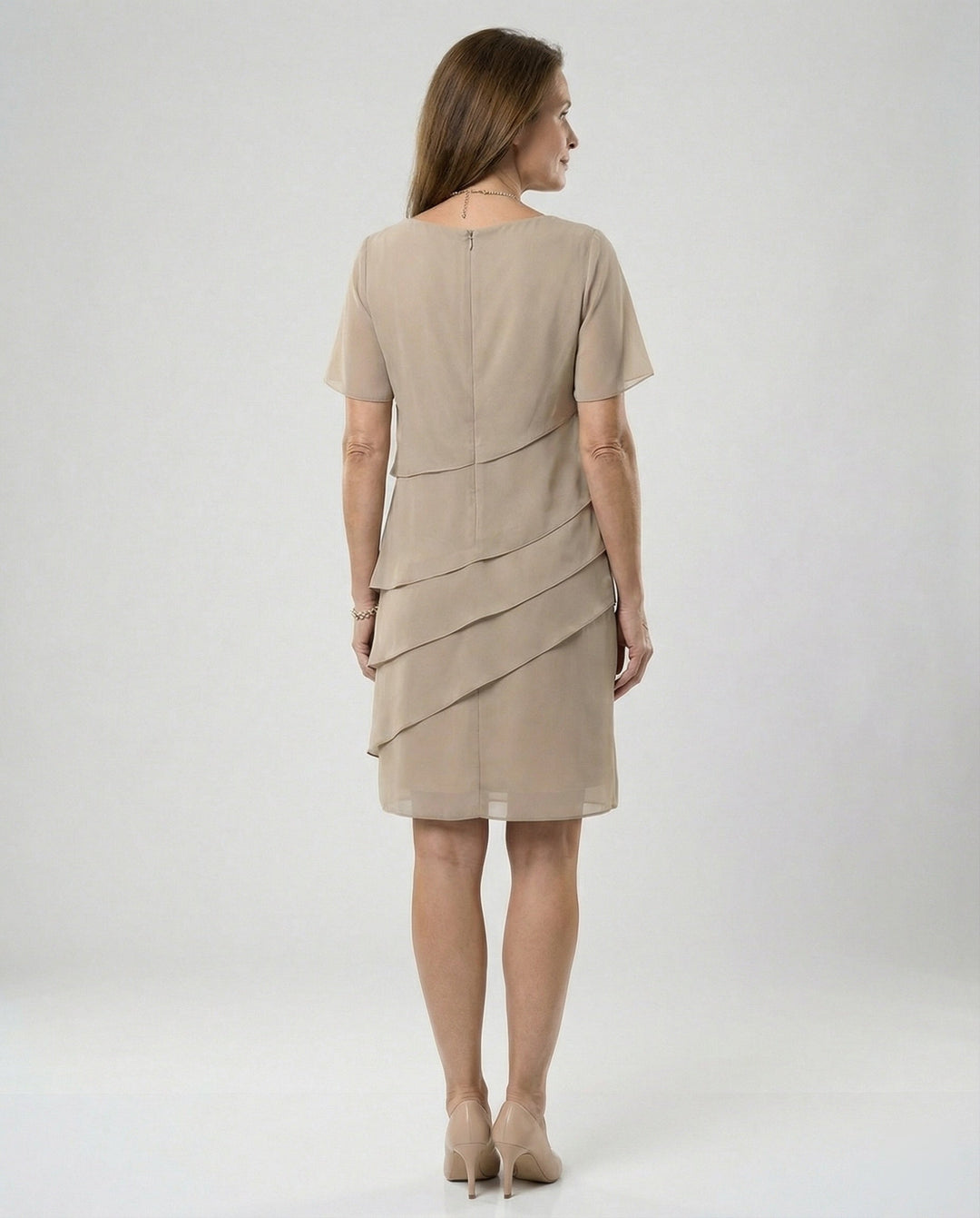 Liesel layered chiffon short sleeve dress – image 4