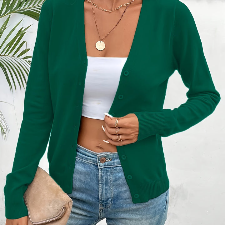 Megan V neck ribbed longline cardigan – image 10