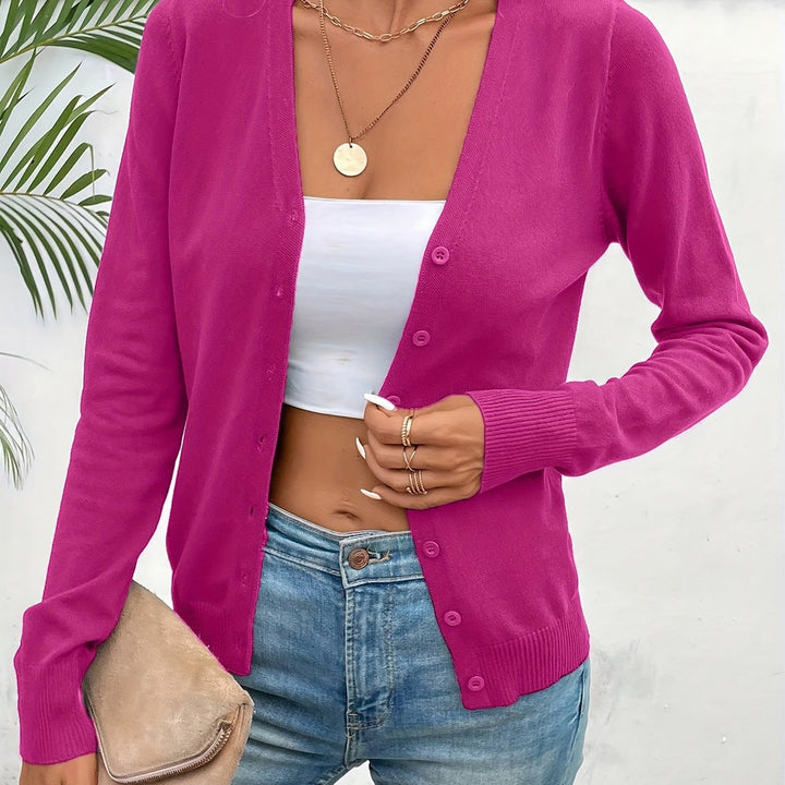Megan V neck ribbed longline cardigan – image 6