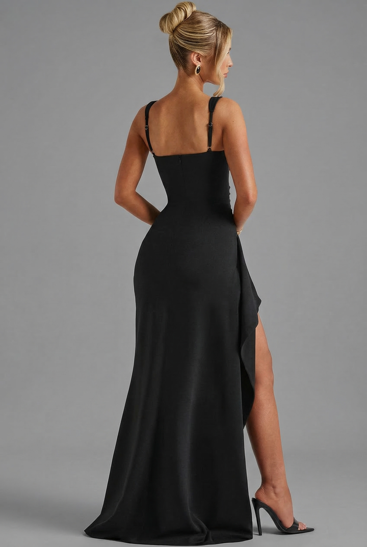 Elodie open back slip maxi dress – image 3