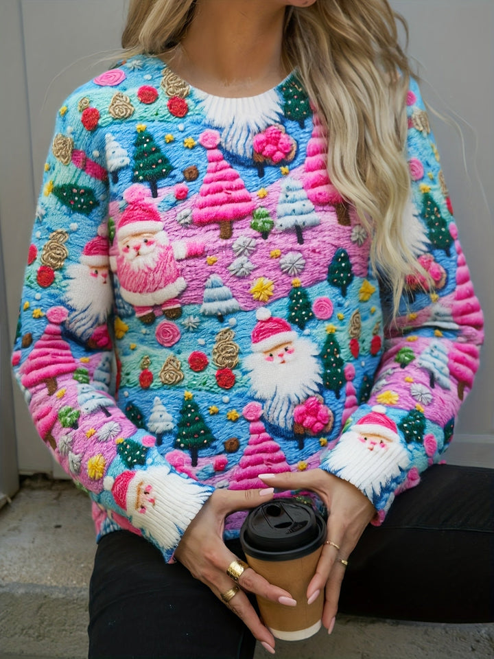 Carol sequin Santa Christmas sweater