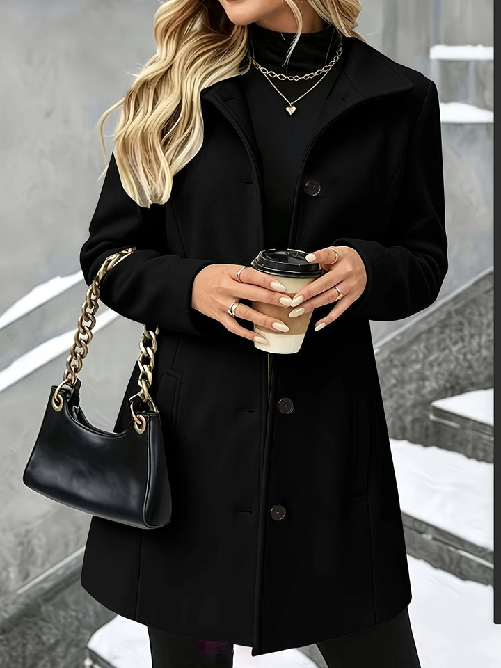 Juliet single breasted long wool coat – image 5