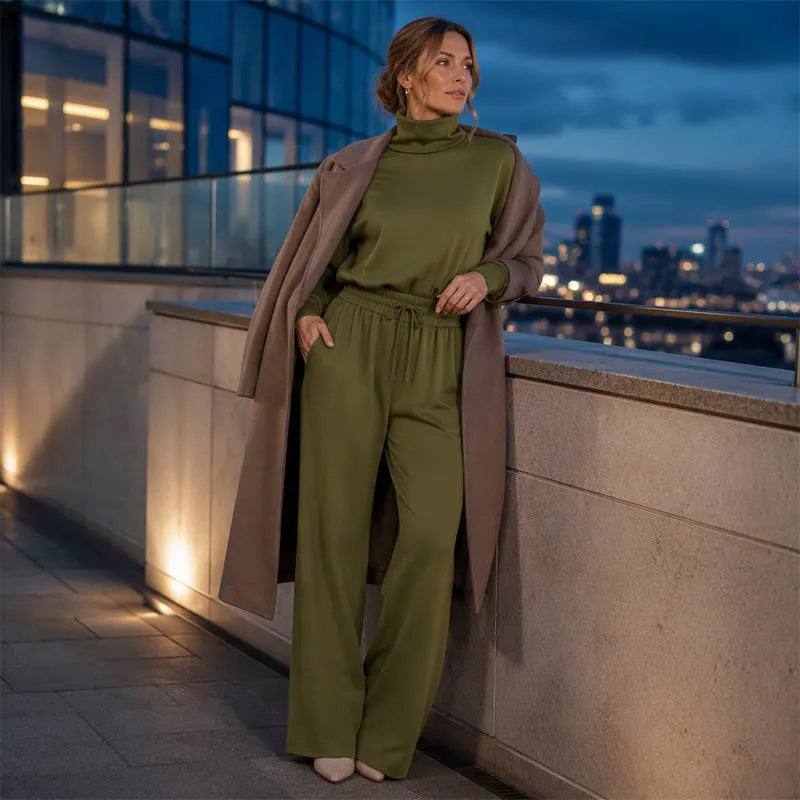 Zara turtleneck and wide leg pants set – image 2