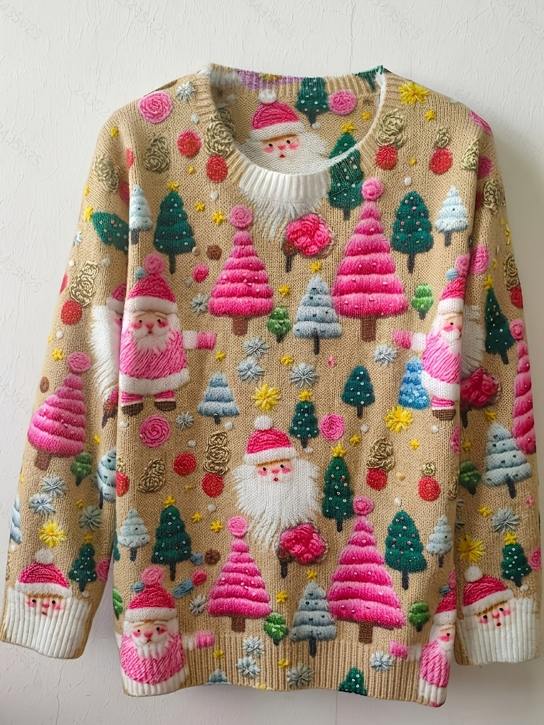 Carol sequin Santa Christmas sweater – image 3