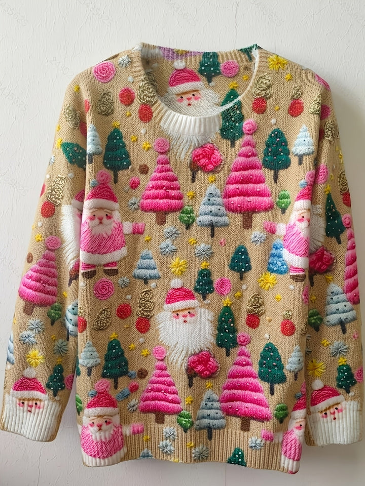 Carol sequin Santa Christmas sweater – image 3